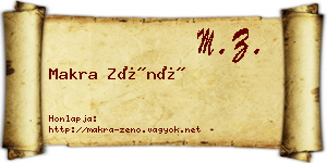 Makra Zénó névjegykártya